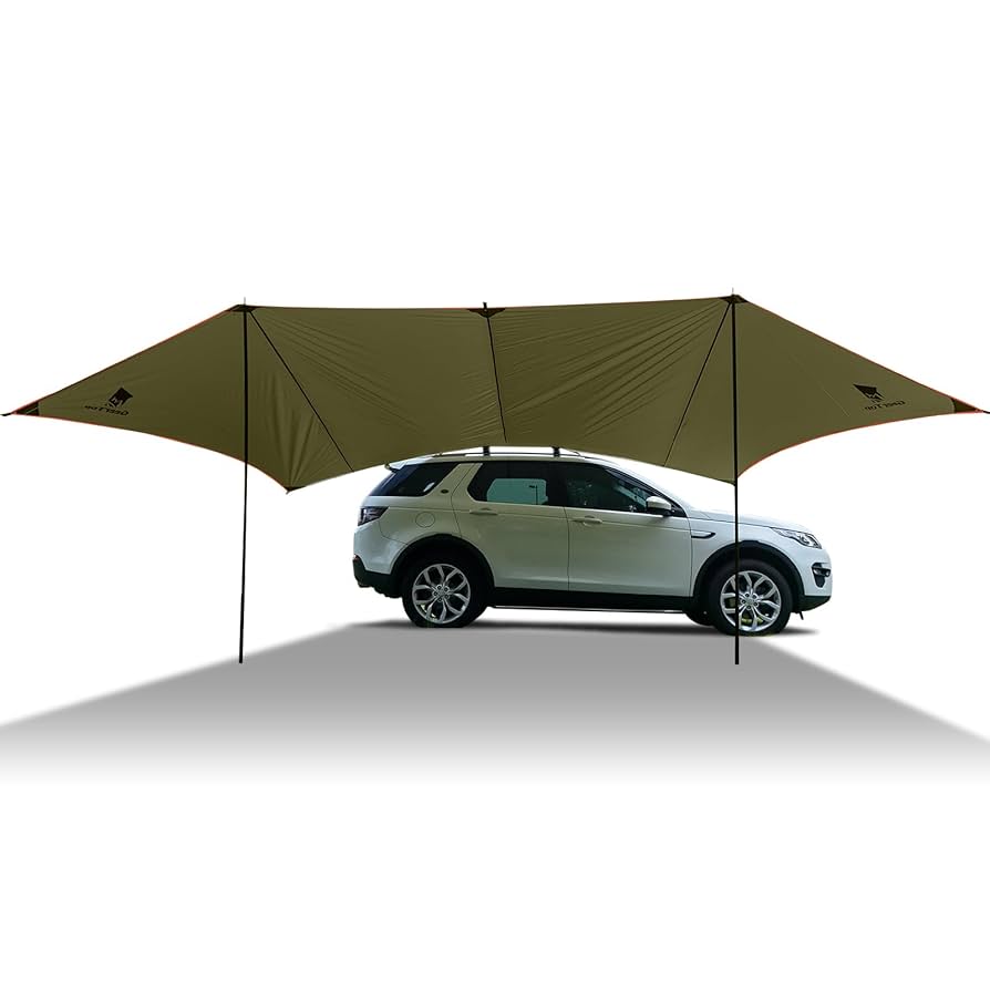 Geer Top カーサイドタープ 4~6人 Amazon | Geer Top カーサイドタープ 4～6人 車に付ける タープ
